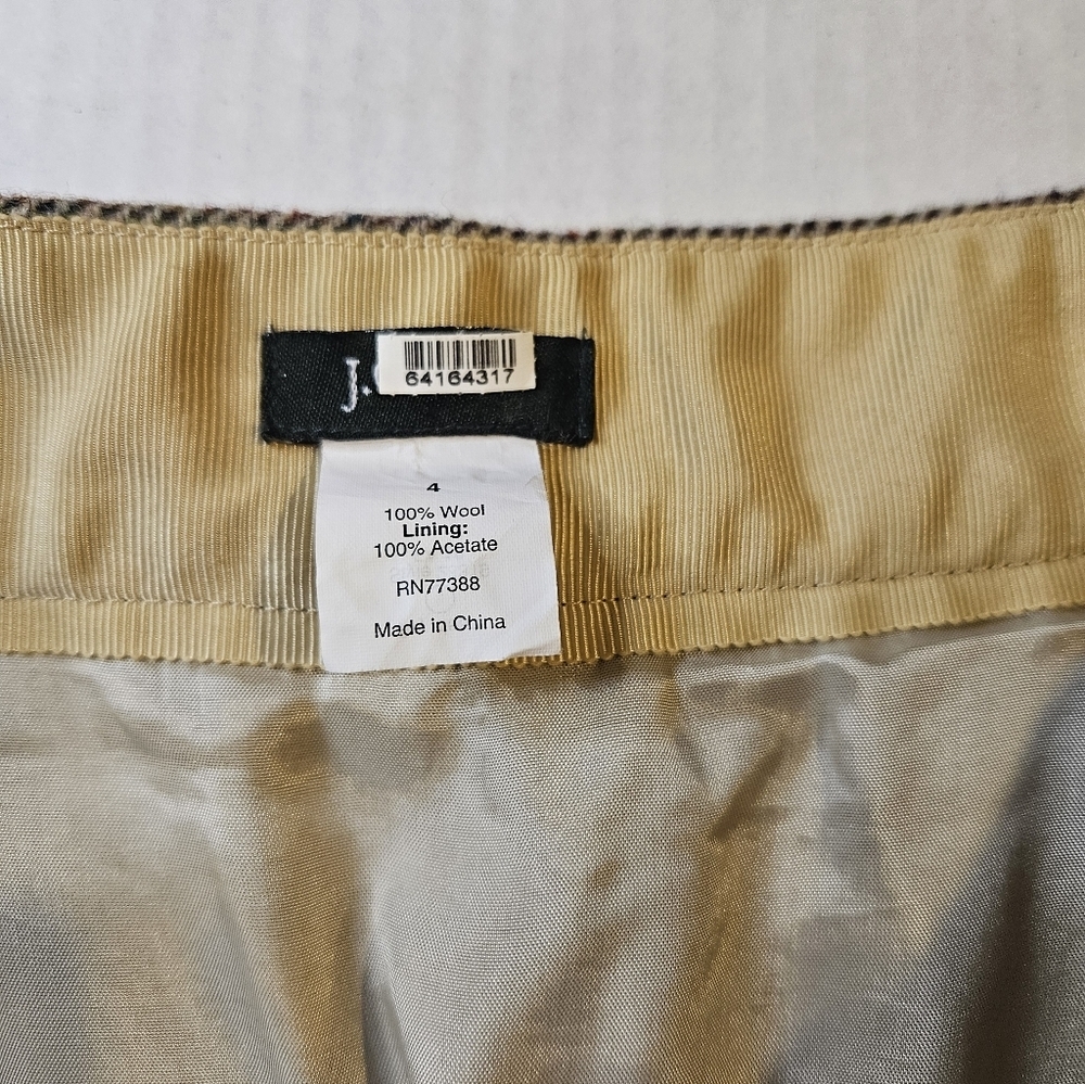 J. Crew 100% Wool Mini Skirt Size 4 - Picture 5 of 7